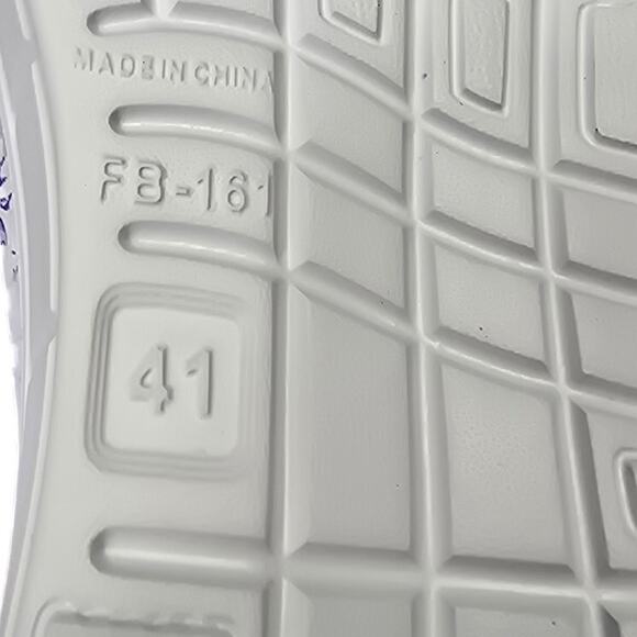 Sport Blue White Slip On Garden Casual Beach Poolside Summer Footwear 41/9.5 - Picture 6 of 6